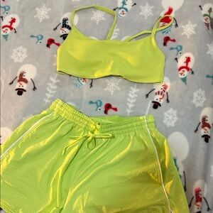 Lululemon Athletica Neon Yellow Athletic Shorts
